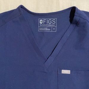Figs Scrubs top. Only worn once. V neck. Dark blue.